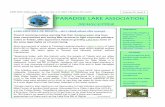 PARADISE LAKE ASSOCIATION June 2010€¦ · 2019 OFFICIAL PARADISE LAKE “ICE OUT” Monday, April 22, 2019 at 3:00 PM was determined to be the official “Ice Out” on Paradise