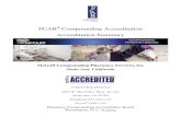 PCAB Compounding Accreditation Accreditation Summary€¦ · c. Submit an abbreviated application within sixty (60) days of expanding its Compounding Scope of Practice; and d. Be