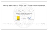Earnings Autocorrelation and the Post-Earnings ...€¦ · Earnings Autocorrelation and the Post-Earnings-Announcement Drift (Fink, Palan, Theissen) 3 View in the literature − Risk-based