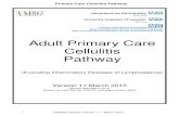 Adult Primary Care Cellulitis Pathway€¦ · Cellulitis is a spreading bacterial infection of the dermis and subcutaneous tissues This pathway will reduce the need for admission