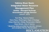 Yakima River Basin Integrated Water Resource Management Plan · 08.06.2016  · Yakima River Basin Integrated Water Resource Management Plan Update - Managed Recharge Groundwater