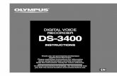 DIGITAL VOICE RECORDER DS-3400 - Olympus Corporation€¦ · $+ (Volume) button %Fast Forward (9) button ^PLAY/OK button &Programmable smart button (F1, F2, F3) *Rewind (0) button
