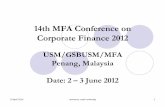 14th MFA Conference on Corporate Finance 2012 · Year Number Percent Number Percent Number Percent 1990 –1992 171 4.24 11 2.13 0 0.00 1993 –1995 340 8.44 34 6.58 1 0.77 1996 –1998