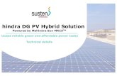 Mahindra DG PV Hybrid Solution - 1 Available: GRID fails, DG on, PV on Case 3: LOAD = 80% DG DG lowered