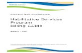 Habilitative Services Billing Guide€¦ · 01.01.2017  · denials, claims processing, or agency-contracted managed care organizations . Electronic billing ; Accessing agency publications,