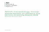 APHA Parasitology Group - Cattle Parasites · A study was published to determine the effectiveness of Chaetogaster limnaei (a freshwater worm) as a natural controller of Fasciola