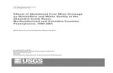TN609 - Effects of Abandoned Coal-Mine Drainage on ... · Concentrations of chemical constituents in water are given either in milligrams per liter (mg/L) or micrograms per liter