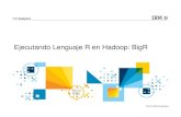 Ejecutando Lenguaje R en Hadoop: BigR · 3 © 2015 IBM Corporation The Explainer: Data in Hadoop You R User Distributed data