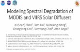 Modeling Spectral Degradation of MODIS and VIIRS Solar ... · • Scissioning, the creation of volatile fragments, and Cross linking. • Space Energetic Particles on Polymers •