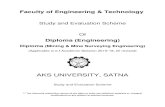 AKS UNIVERSITY, SATNA Mining Sur… · Study and Evaluation Scheme Of Diploma (Engineering) Diploma (Mining & Mine Surveying Engineering) (Applicable w.e.f Academic Session 2015-18,