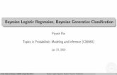 Bayesian Logistic Regression, Bayesian Generative ... · Figure courtesy: MLAPP (Murphy) Prob. Mod. & Inference - CS698X (Piyush Rai, IITK) Bayesian Logistic Regression, Bayesian
