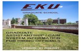 GRADUATE ASSISTANTSHIP / GAIN SYSTEM INFORMATION FOR ...€¦ · GA website is a directory to graduate program coordinators. 2. Next, students are encouraged to search available Graduate