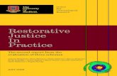 Restorative Justice Practice · restorative justice taking place between a guilty plea and sentence. Originally, it was intended that there should be two parts to this, one for property