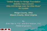 Pomeroy-Mason Bridge over the Ohio River Osterberg Cell ... P… · Ohio River Potential Failure Surface Siltstone ODOT’s Preferred Option and Related Decisions One Row of Nine