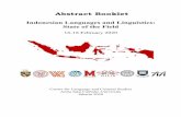 Abstract Booklet · 06.02.2020  · Remarkably, in a span of less than 100 years, Indonesian has emerged as a major world language spoken as a first or second language by some 260