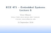 ECE 471 { Embedded Systems Lecture 6web.eece.maine.edu/~vweaver/classes/ece471_2016f/ece471_lec06.… · Register Manipulation mov, movs v1 move register mvn, mvns v1 move inverted