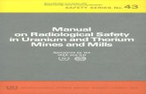 Manual on Radiological Safety in Uranium and Thorium Mines ... Safety Standards/Safety_Series_0… · FOREWORD Uranium mining and milling industries are growing fairly rapidly in