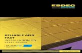 RELIABLE AND - Esdec · PDF file Portrait Landscape Portrait Landscape 2 1 1 2. THE 4 BASIC COMPONENTS OF CLICKFIT EVO RELIABLE AND FAST INSTALLATION ON STEEL ROOFS QUICK RELIABLE