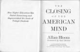 CLOSING - DePaul University€¦ · Allan Bloom Foreword by Saul Bellow A TOUCHSTONE BOOK Published by Simon & Schusler New York London Toronto Sydney Tokyo Singapore "'" 9 I'o,eworo