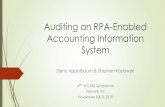 Auditing an RPA-Enabled Accounting Information Systemraw.rutgers.edu/docs/wcars/47wcars/Presentations/Auditing an RPA... · Auditing an RPA-Enabled Accounting Information System Deniz