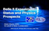 Belle II Experiment: Status and Physics Prospects€¦ · 2018/6/8 Belle II Experiment: Status and Physics Prospects 9 25 countries/regions 108 institutions ~750 researchers Europe