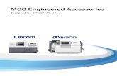 MCC Engineered Accessories · u Thread Whirling u High Speed Spindle Systems u Adaptive Guide Bushings u Parts Handling Systems Specially Engineered Accessories for Cincom & Miyano