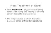 Heat Treatment - any process involving controlled heating and …fac.ksu.edu.sa/sites/default/files/heat_treatment_of_steel-1.pdf · Heat Treatment of Steel • Heat Treatment - any