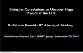 Using Jet Correlations to Uncover Higgs Physics at the LHCelectromagnetic calorimeter absorbs energy of EM particles with lead tungstate crystals hadronic calorimeter absorbs energy
