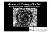 Metamorphic Petrology GLY 262 - Geology papers...Petrogenetic grids • P-T grids or petrogenetic grids . illustrate the positions AND intersections of ALL the possible equilibria