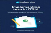 Lean ITSM whitepaper - Freshservice · Acme Service Desk Ticket Summary Due Today Unassigned New Announcements La Of My Tasks Run the checklist Reinstall the OS El capita warrMty