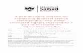 A non-intrusive method for estimating binaural speech …usir.salford.ac.uk/id/eprint/44617/23/1-s2.0... · 2019. 10. 14. · resources including speech corpora accompanied by transcriptions.