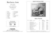 Barbara Ann DISCOGRAPHY · Piano / Guitar (optional) Bass Guitar (optional) Tambourine Drum Set Print & Listen Drucken & Anhören Imprimer & Ecouter 8 DISCOGRAPHY Zu bestellen bei