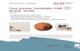 Clay plaster SanReMo (HW) - CLAYTEC Lehmbaustoffe in anderen Sprachen... · SanReMo clay plaster is an excellent base for YOSIMA clay design plaster. Test application Suitability
