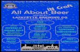 All About Beer - tippyhomebrewers.org€¦ · all about ^ beer in craft greater lafayette craft beer week presents hosted by lafayette brewing co tuesday, august 20, 7 pm, 2nd floor