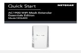 AC1900 WiFi Mesh Extender Essentials Edition · 6 Install the extender in extender mode 1. Set the Access Point/Extender switch to Extender. 2. For initial setup, place your extender