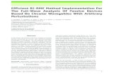 Efficient BI-RME Method Implementation For The Full-Wave ... · if discontinuities are in close proximity. Waveguide sec-tions are characterized by their modal charts. For the full-wave