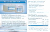 Favosept® NF Disinfectant for medical and rotary instruments · 2019. 3. 12. · Disinfectant for medical and rotary instruments No alcohols or aldehydes Gentle on materials Very