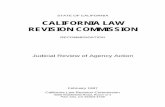STATE OF CALIFORNIA CALIFORNIA LAW REVISION COMMISSION · 1996] JUDICIAL REVIEW OF AGENCY ACTION 5 STATE OF CALIFORNIA PETE WILSON, Governor CALIFORNIA LAW REVISION COMMISSION 4000