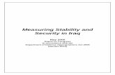 Measuring Stability and Security in Iraq 06 Security and Stabilty... · for a sound economy with the capacity to deliver essential services. ... self-reliance; help Iraqis forge a