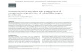 Comprehensive overview and assessment of computational ... · Comprehensive overview and assessment of computational prediction of microRNA targets in animals Xiao Fan and Lukasz