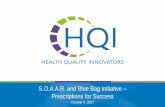 S.O.A.A.R. and Blue Bag Initiative Prescriptions for Blue Bag Initiative in a Rural Independent Pharmacy