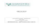operational manual air handling units - Certita Eurovent · OM-16-2018 Published July 2018 Page 4 of 14 I. PURPOSE The purpose of this Operational Manual is to prescribe procedures