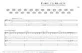 New FADE TO BLACK - Guitar Alliance · 2011. 12. 26. · FADE TO BLACK As recorded by Metallica (From the 1984 Album RIDE THE LIGHTNING) Words and Music by James Hetfield, Lars Ulrich,