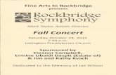 Rockbridge Symphony...No One Mourns the Wicked The Wizard and I Dancing Through Life Popular Defying Gravity Richard Strauss (1864-1949) Elmer Bernstein (1922-2004) Ed. Patrick Russ