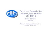 Detector Potential for Heavy Quark Physics at HERA 2 · • H1 (and ZEUS) vertex detector resolutions and HERA beam spot size are comparable to situation at other colliders • In