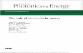 The role of photonics in energy - Ozen Engineering · ceded by the seminal work of R. N. Hall et al.7 on diode lasers, as well as that of Holonyak and Bevacqua 8 and Allen and Grimmeiss,