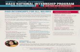 Paid Internships for all Majors...HACU Student Track) and other student programs is available at . Work in Washington, D.C. or other major U.S. cities Paid Internships for all Majors