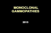 MONOCLONAL GAMMOPATHIES - pdfs.semanticscholar.org · Monoclonal gammopathies MONOCLONAL GAMMOPATHIES (MG) MG –plasma cell or lymphoplasmocytic dyscrasies characterized by the production