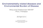 Environmentally related diseases and Environmental Burden ...nehapmalaysia.moh.gov.my/wp-content/uploads/2016/...Environmentally related diseases and Environmental Burden of Disease