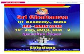 2019 Jee-Main Q P K S...2019/10/01  · 2019_Jee-Main Question Paper_Key & Solutions Sri Chaitanya IIT Academy # 304, Kasetty Hegihts, Ayappa Society, Madhapur, Hyderabad – 500081
